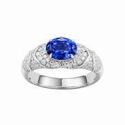 Metal Type:_10K White Gold&Gemstone_Royal Blue Sapphire