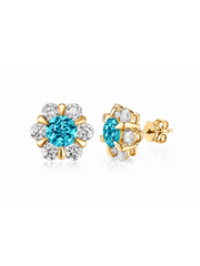 Metal Type:_10K Yellow Gold&Gemstone_ Paraiba Blue (YAG)