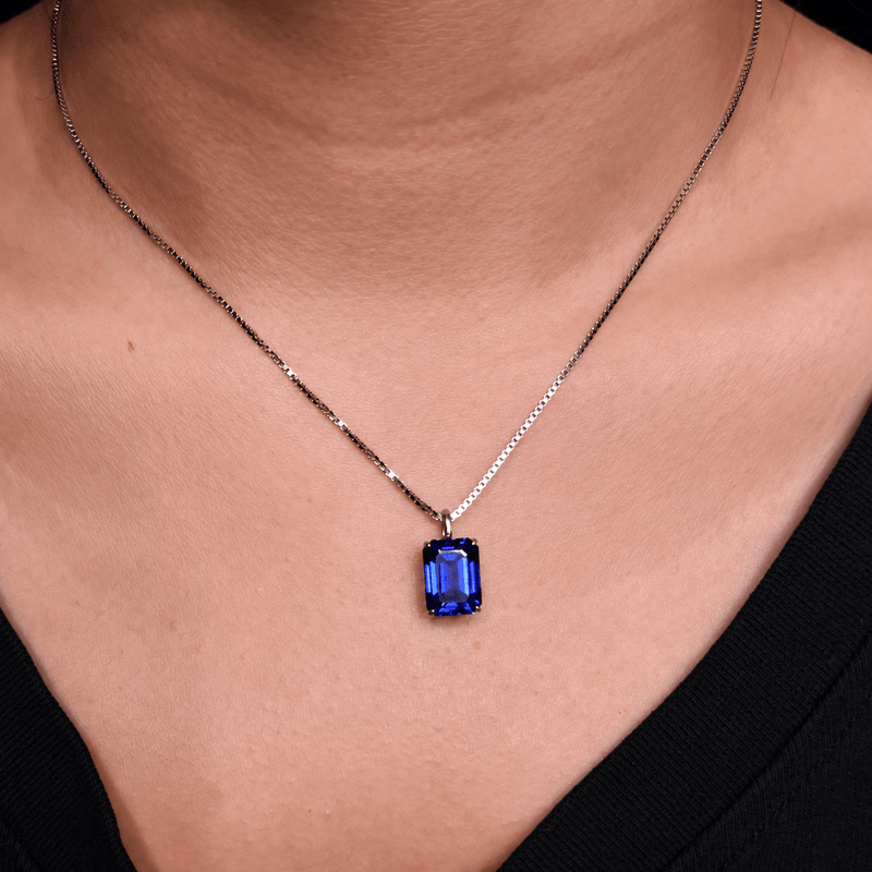ALIX Emerald-Cut Lab-Grown Gemstone Necklace