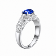 Metal Type:_925 Sterling Silver&Gemstone_Royal Blue Sapphire