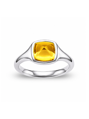 Metal Type:_925 Sterling Silver&Gemstone_Canary Yellow Sapphire