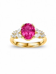 Metal type_14K Yellow Gold&Gemstone_Hot Pink Sapphire