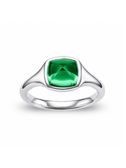 Metal type_14K White Gold&Gemstone_Colombian Emerald