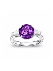 Metal Type:_14K White Gold&Gemstone_Purple Sapphire