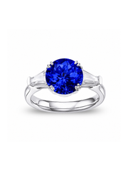 Metal Type:_14K White Gold&Gemstone_Royal Blue Sapphire