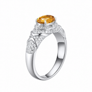 Metal Type:_925 Sterling Silver&Gemstone_Canary Yellow Sapphire