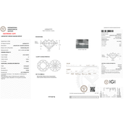 Complete original IGI report LG836627079 for the 2.03 ct D VVS2 round lab-grown diamond, centered on a square white canvas.