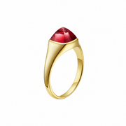 Ring with hand-set setting detail view showcasing the jewelry design and finish