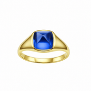 Ring with hand-set setting detail view showcasing the jewelry design and finish