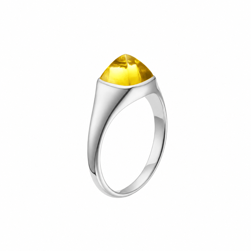 Sapphire ring with hand-set setting detail view showcasing the jewelry design and finish