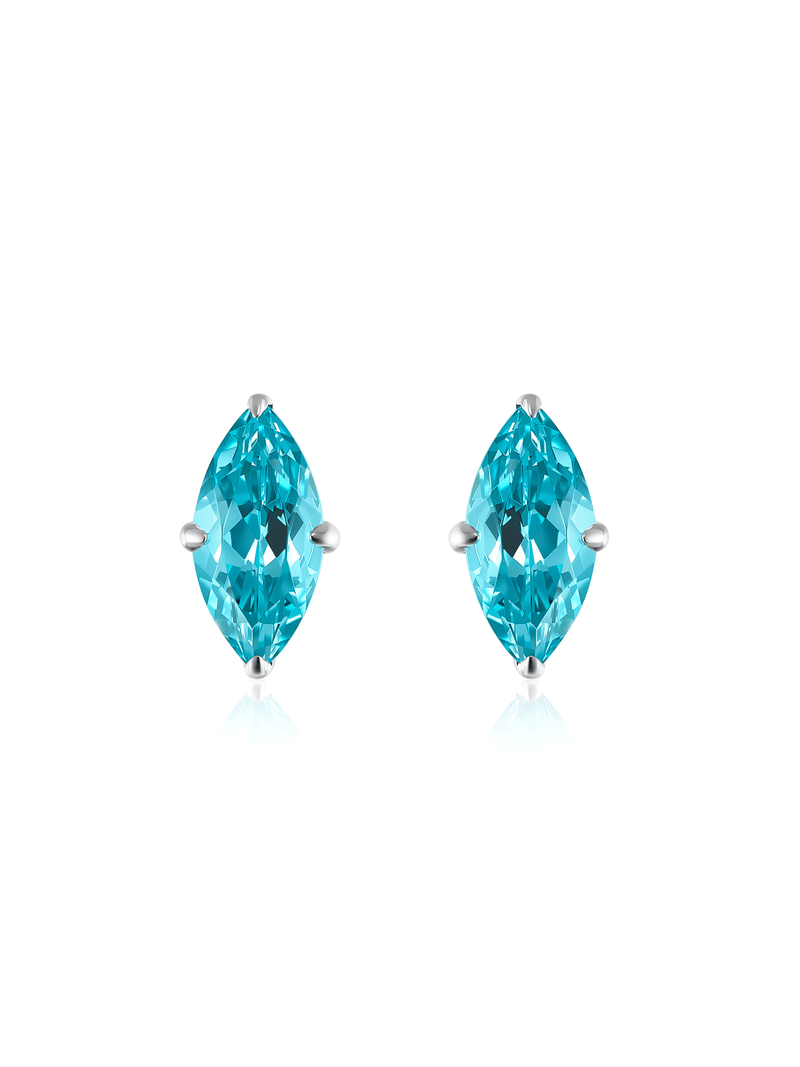 ROMY Marquise-Cut Lab-Grown Gemstone Stud Earrings