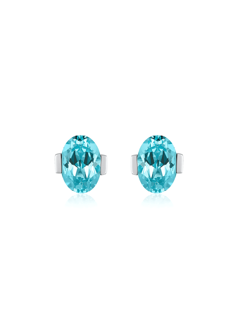 ROMY Oval-Cut Lab-Grown Gemstone Stud Earrings