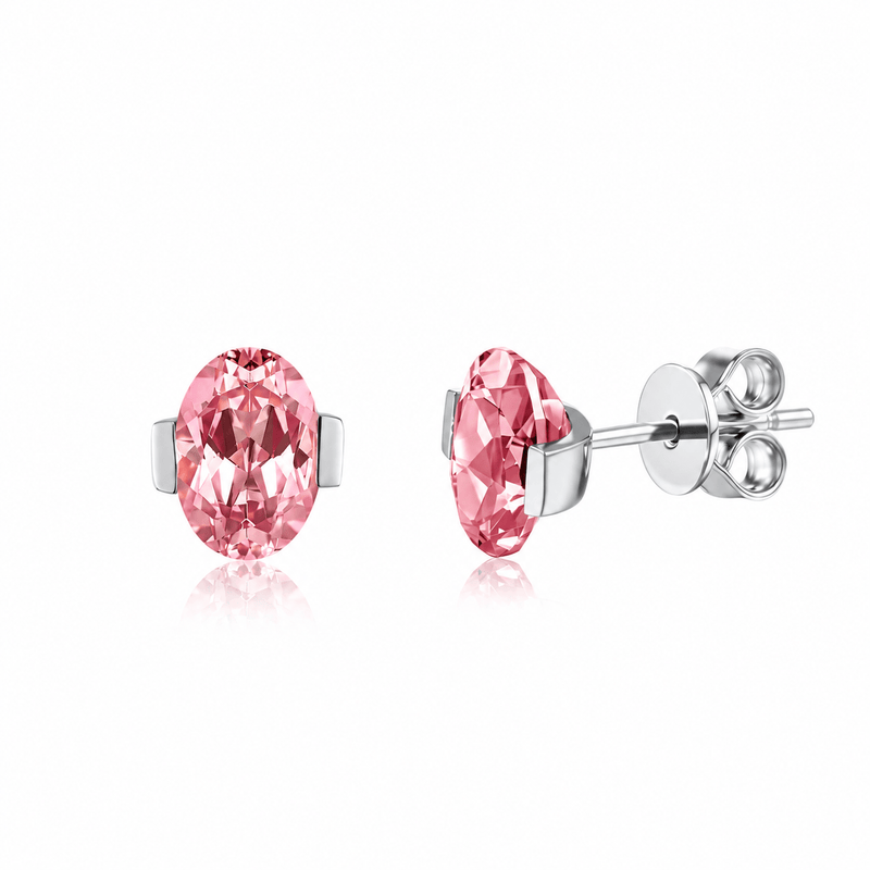 ROMY Oval-Cut Lab-Grown Gemstone Stud Earrings