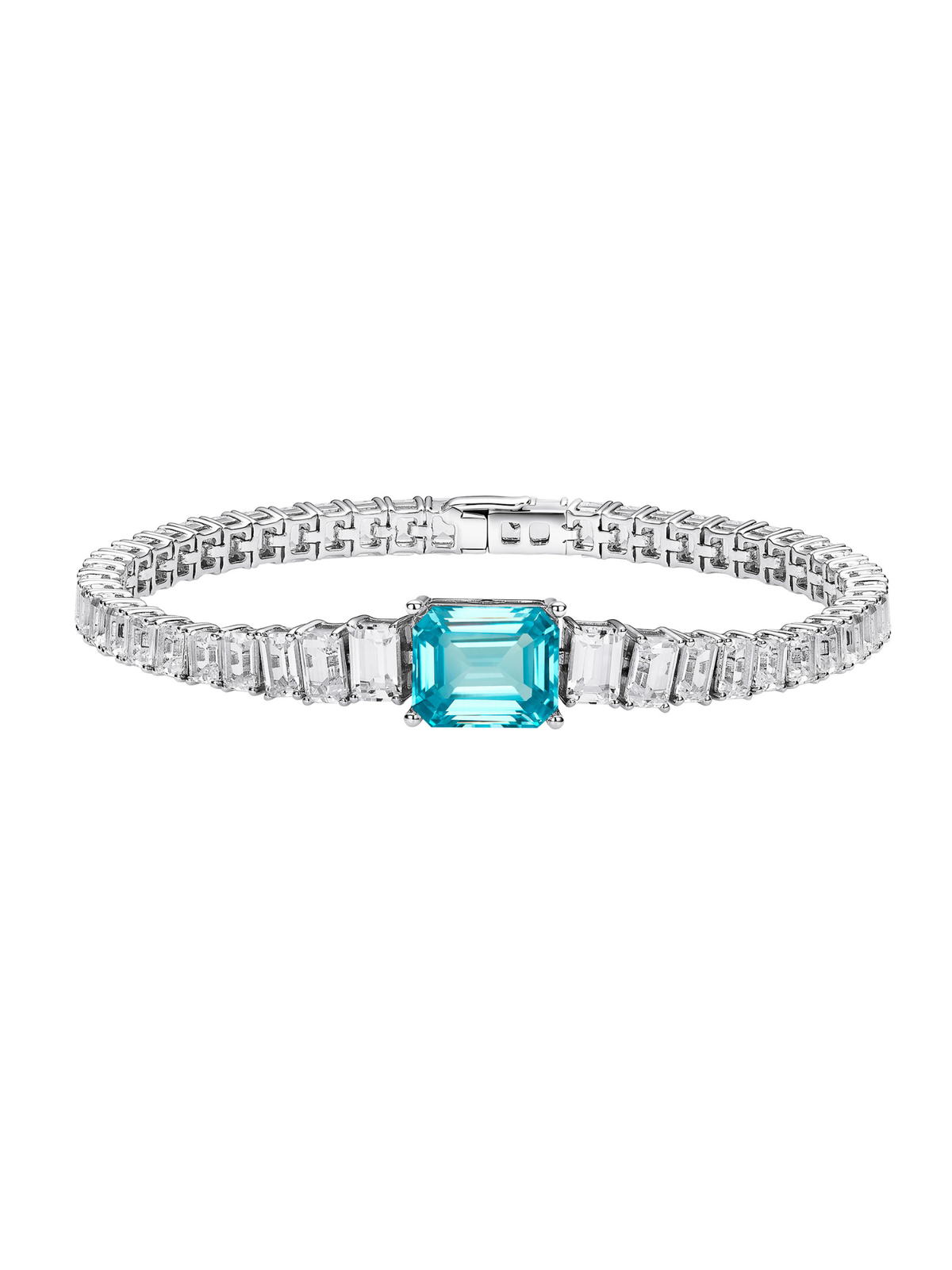 DREXEY CŒUR LAC bracelet with a Paraiba Hue YAG center stone