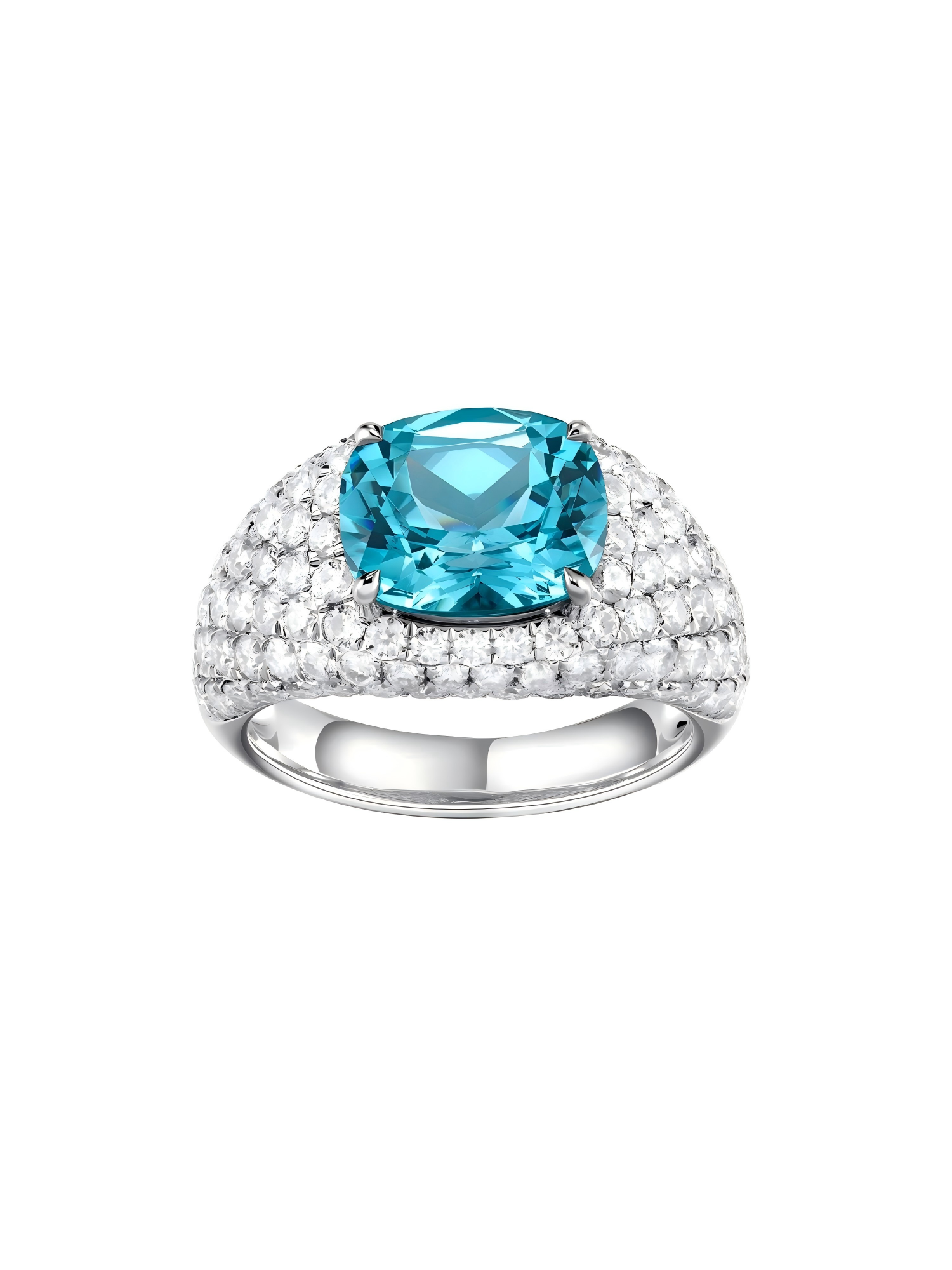 ORBE lab-grown gemstone cocktail ring illustrating color psychology in jewelry