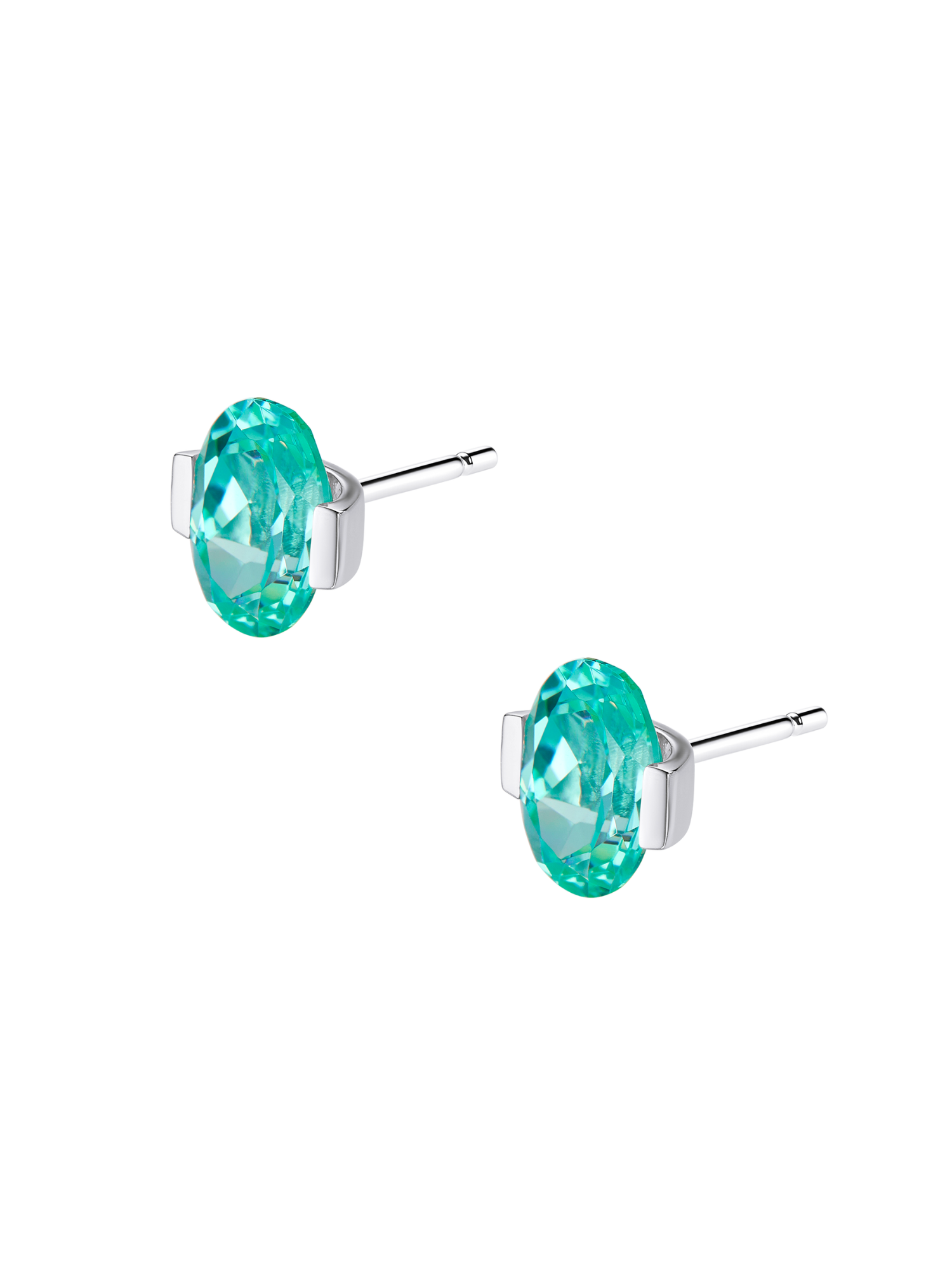 ROMY Oval-Cut Lab-Grown Gemstone Stud Earrings
