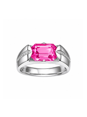 Metal type_14K White Gold&Gemstone_Hot Pink Sapphire