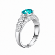 Metal Type:_925 Sterling Silver&Gemstone_ Paraiba Blue (YAG)