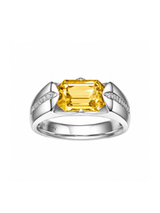 Metal Type:_925 Sterling Silver&Gemstone_Canary Yellow Sapphire