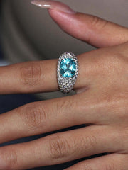 Metal Type:_925 Sterling Silver&Gemstone_ Paraiba Hue YAG