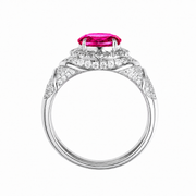 Metal type_10K White Gold&Gemstone_Hot Pink Sapphire