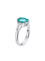 Metal Type:_14K White Gold&Gemstone_ Paraiba Hue YAG