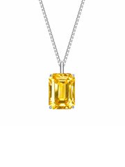 Metal Type:_925 Sterling Silver&Gemstone_Canary Yellow Sapphire