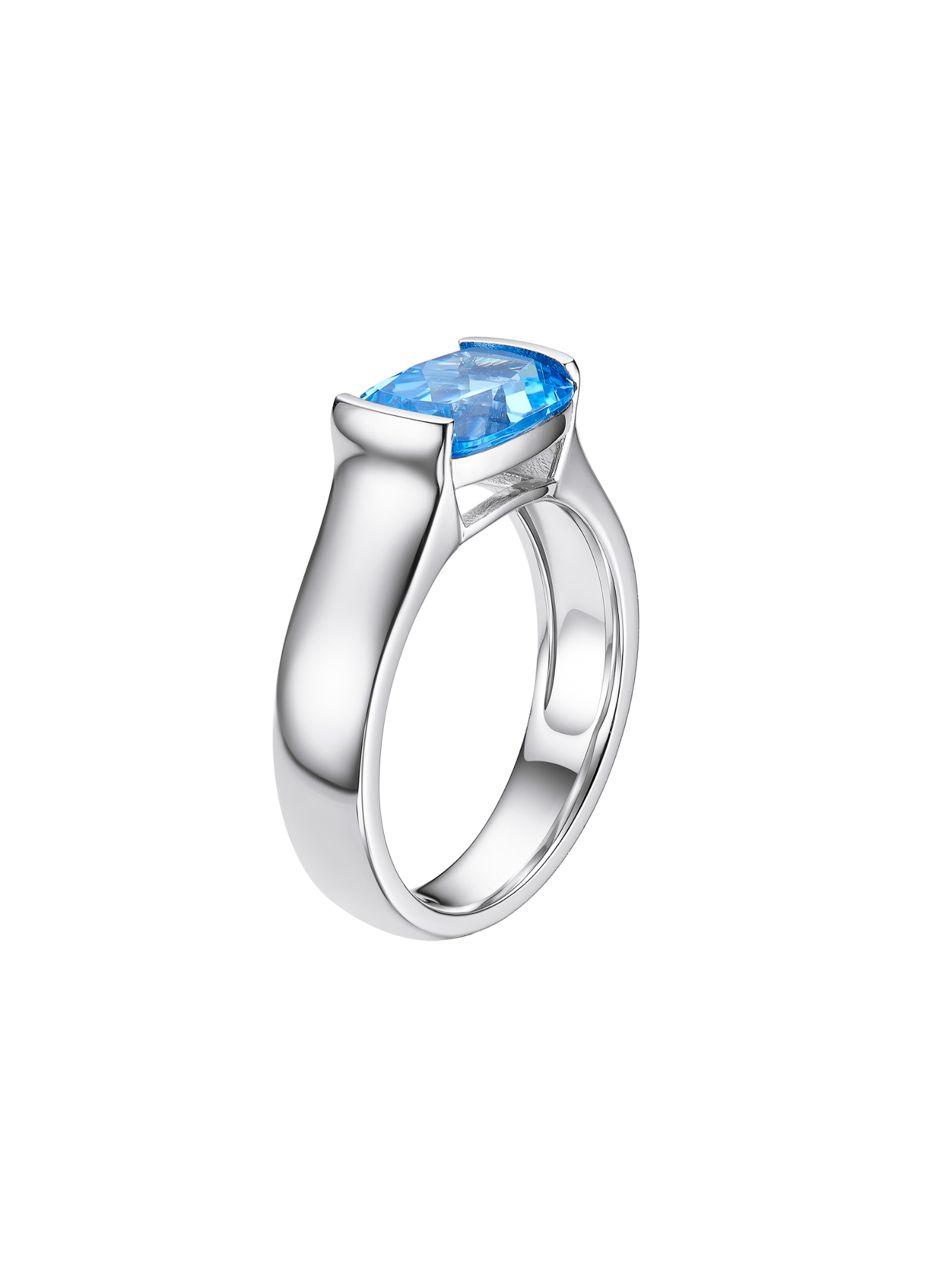 Metal Type:_925 Sterling Silver&Gemstone_Santa Maria Blue Sapphire