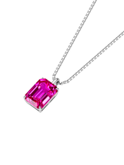 Metal type_14K White Gold&Gemstone_Hot Pink Sapphire