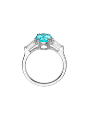Metal Type:_14K White Gold&Gemstone_ Paraiba Hue YAG