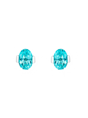 ROMY Oval-Cut Lab-Grown Gemstone Stud Earrings
