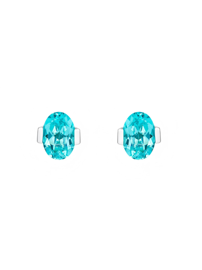 ROMY Oval-Cut Lab-Grown Gemstone Stud Earrings
