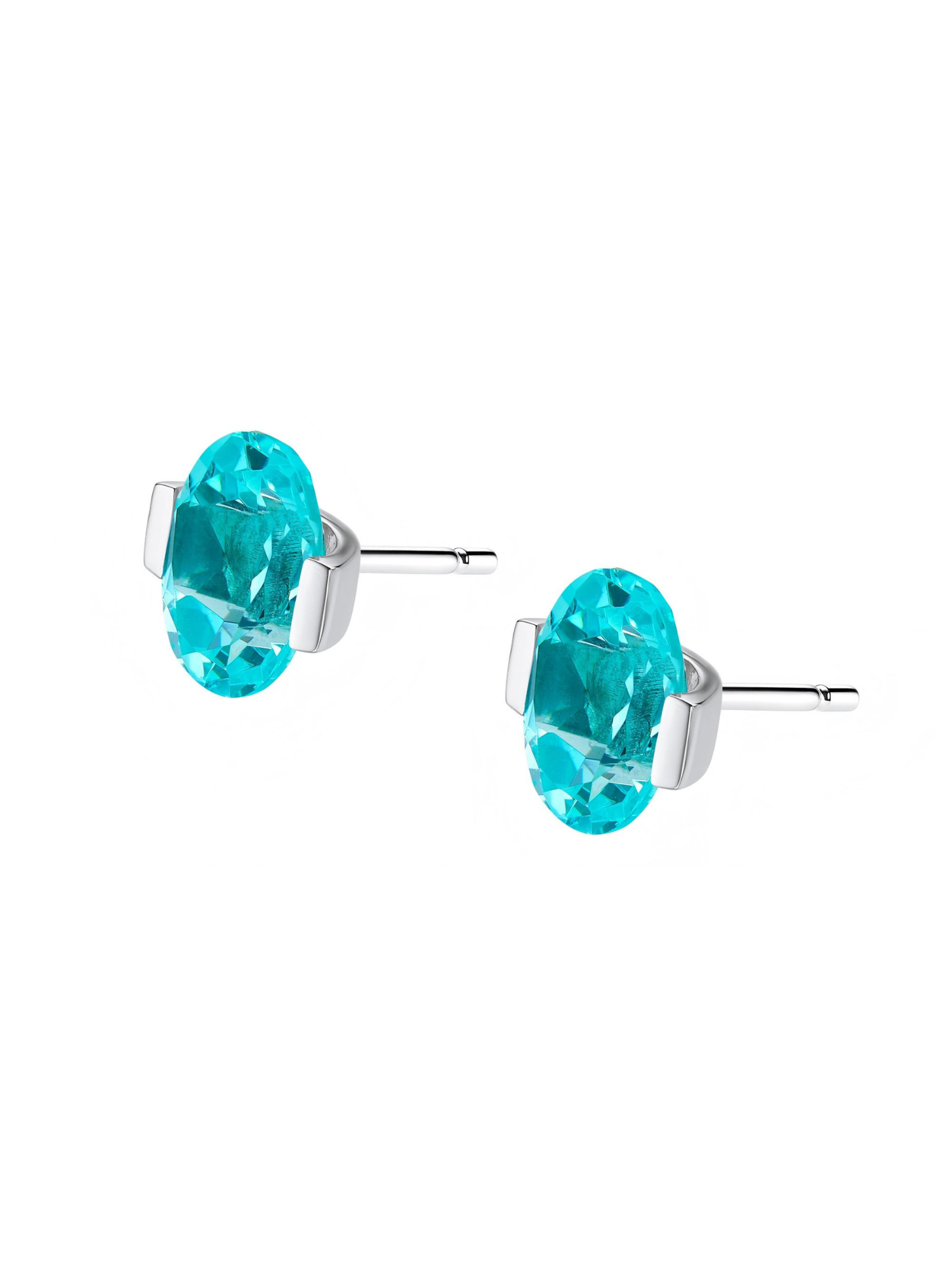 ROMY Oval-Cut Lab-Grown Gemstone Stud Earrings