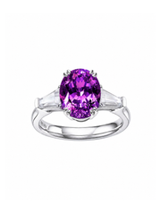 Metal Type:_925 Sterling Silver&Gemstone_Purple Sapphire