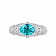 Metal Type:_925 Sterling Silver&Gemstone_ Paraiba Blue (YAG)