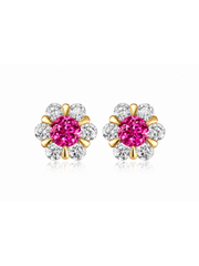 Metal type_10K Yellow Gold&Gemstone_Hot Pink Sapphire