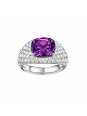 Metal Type:_14K White Gold&Gemstone_Purple Sapphire