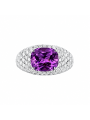 Metal Type:_14K White Gold&Gemstone_Purple Sapphire