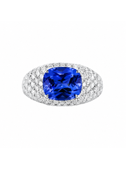 Metal Type:_14K White Gold&Gemstone_Royal Blue Sapphire