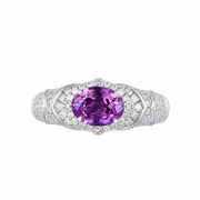 Metal Type:_925 Sterling Silver&Gemstone_Purple Sapphire