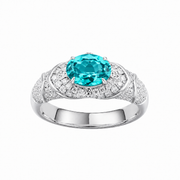 Metal Type:_925 Sterling Silver&Gemstone_ Paraiba Blue (YAG)