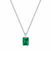Metal type_925 Sterling Silver&Gemstone_Colombian Emerald 