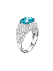 Metal Type:_925 Sterling Silver&Gemstone_ Paraiba Hue YAG