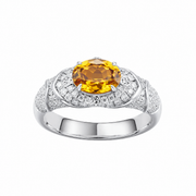 Metal Type:_925 Sterling Silver&Gemstone_Canary Yellow Sapphire