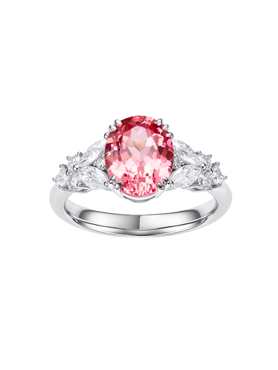 Metal type_925 Sterling Silver&Gemstone_Sunrise Padparadscha Sapphire
