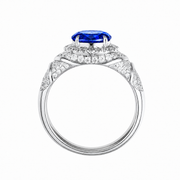 Metal Type:_10K White Gold&Gemstone_Royal Blue Sapphire