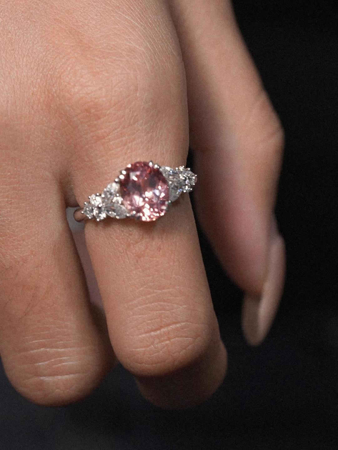 Metal type_925 Sterling Silver&Gemstone_Sunrise Padparadscha Sapphire