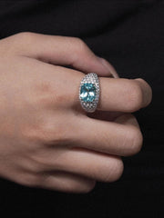 Metal Type:_925 Sterling Silver&Gemstone_ Paraiba Hue YAG