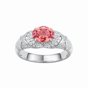 Metal type_10K White Gold&Gemstone_Sunrise Padparadscha Sapphire