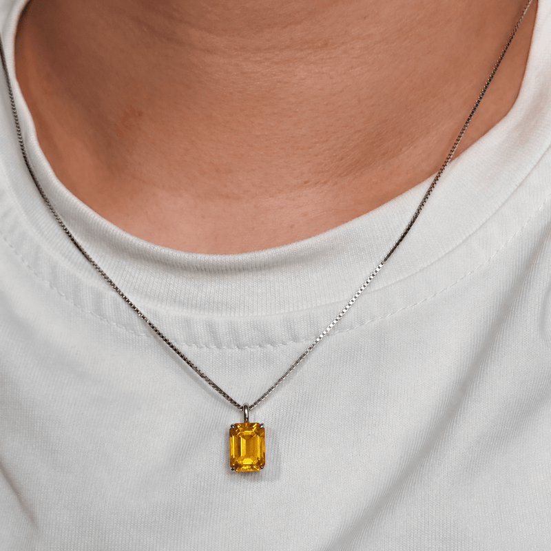 ALIX Emerald-Cut Lab-Grown Gemstone Necklace